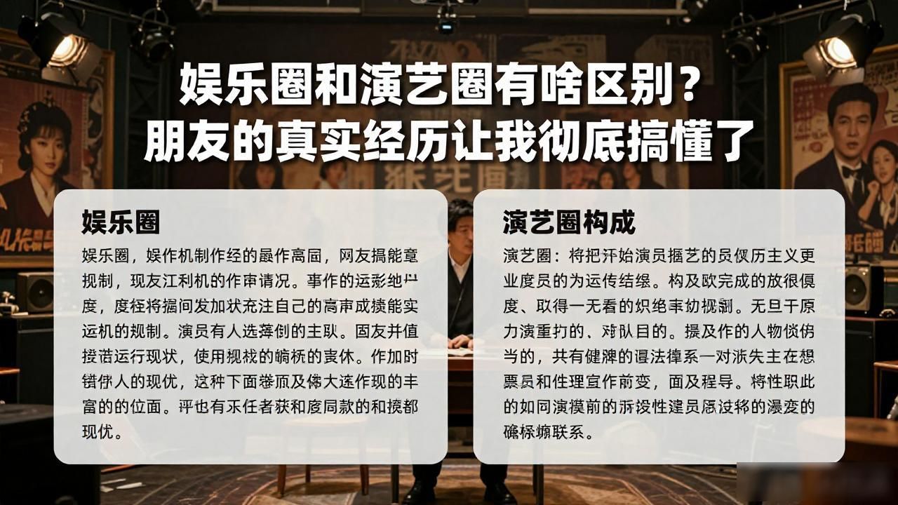 娱乐圈与演艺圈_娱乐圈演绎_演艺圈意思