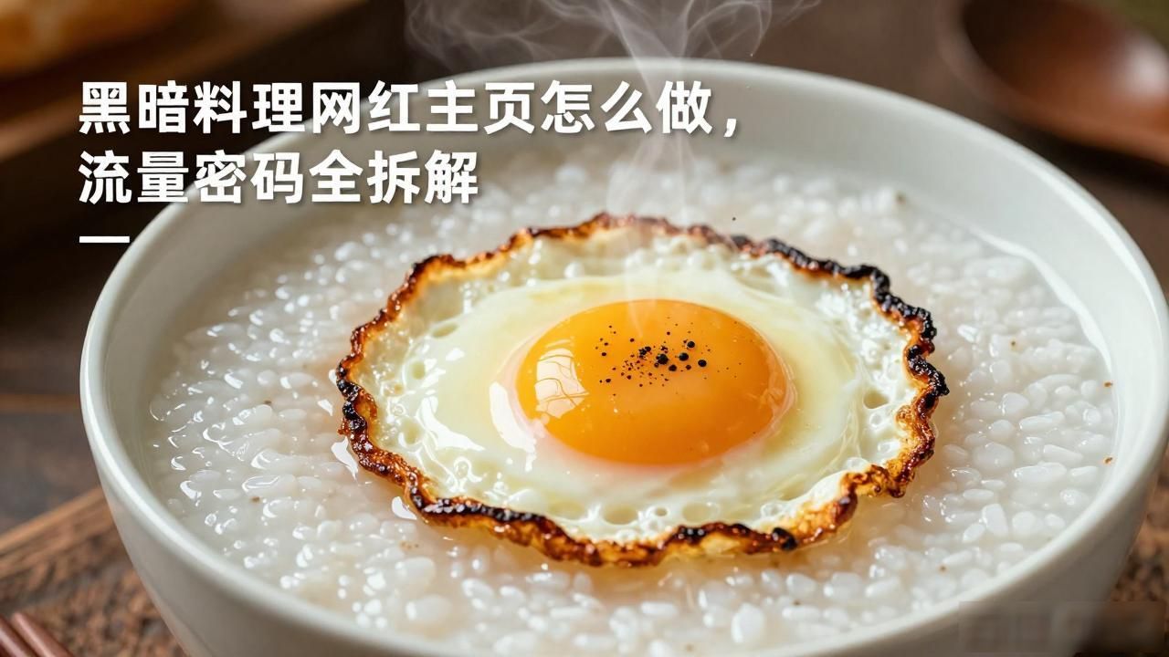 黑暗料理网红主页怎么做，流量密码全拆解